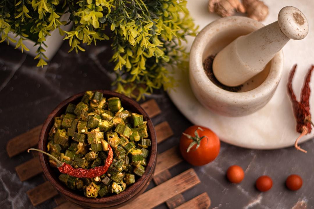 Stewed Okra with Tomato & Chili