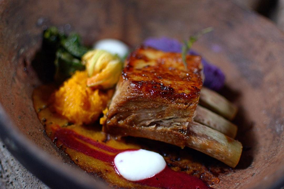 Sticky Glazed Pork Ribs with Sweet Potato Mash