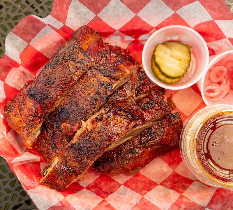 20-Min Sticky Glazed Ribs with Quick Pickles