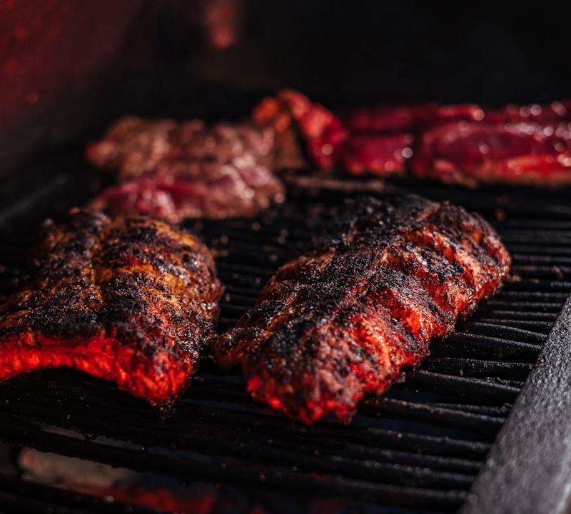 15-Min Sticky Glazed Ribs & Steak