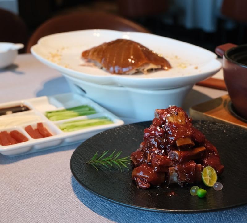 Sticky Hoisin Pork Ribs with Buns & Cucumber