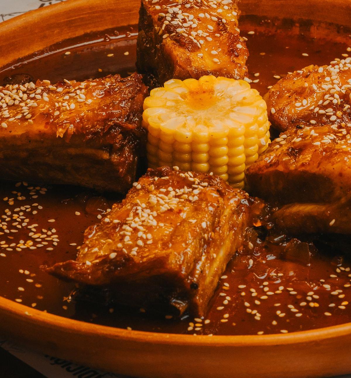 15-Min Sticky Hoisin Pork Ribs & Corn
