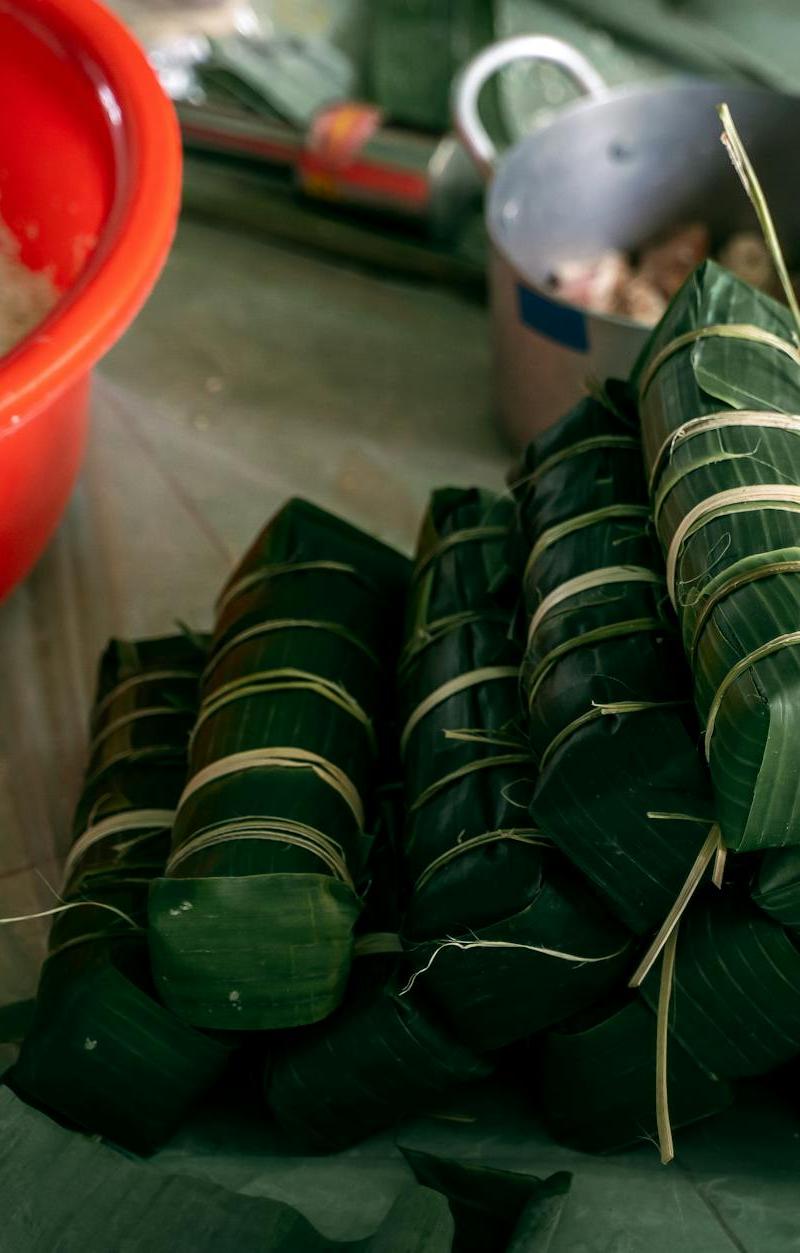 Sticky Rice in Banana Leaf