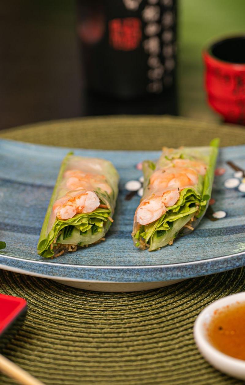 Strawberry & Herb Lettuce Wraps with Chili-Lime Sauce