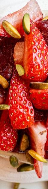 Strawberry Rosewater Pistachio Smoothie