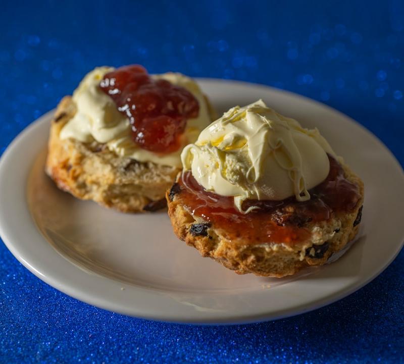 Strawberry Scones with Clotted Cream