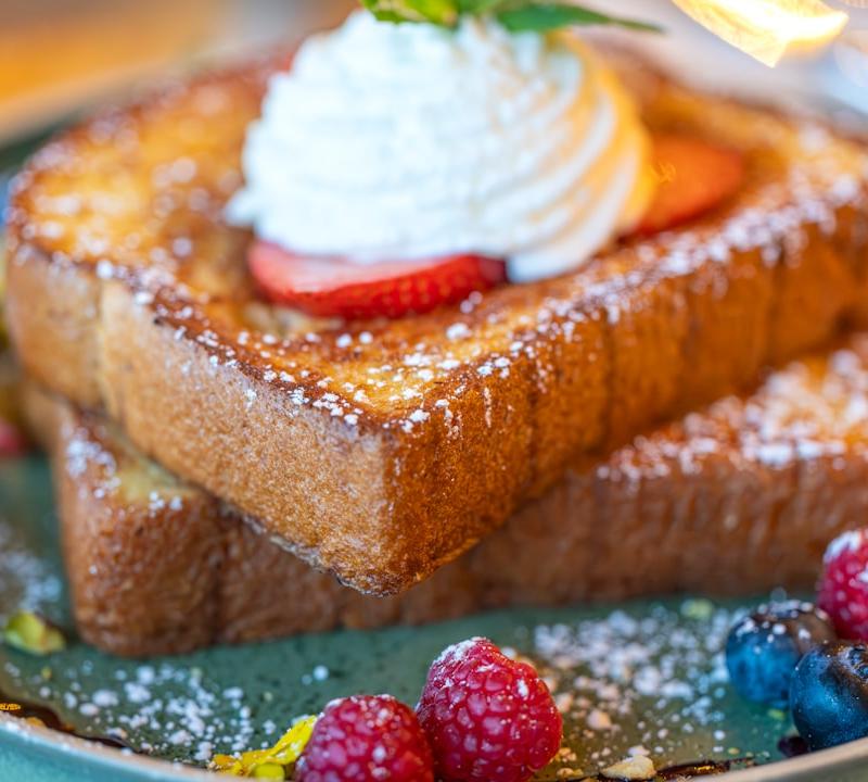 Stuffed French Toast with Berries & Cream