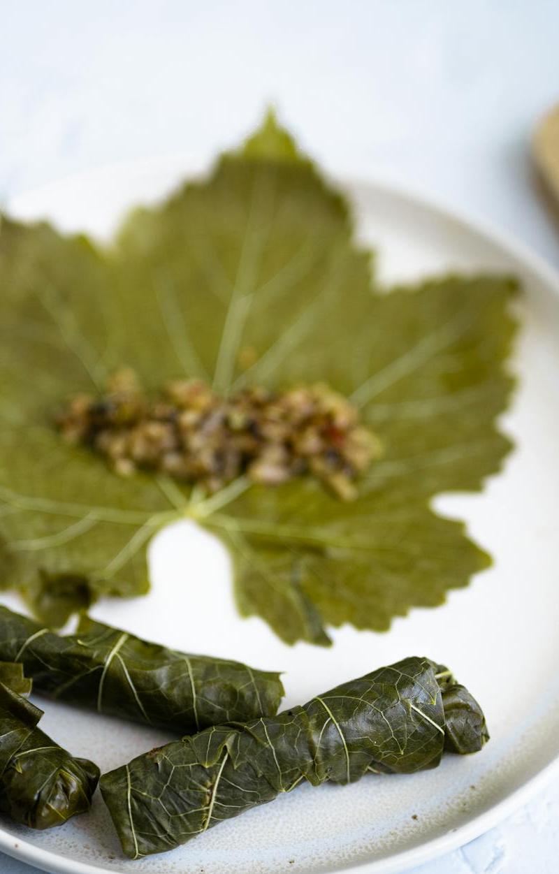 20-Min Stuffed Grape Leaves with Rice