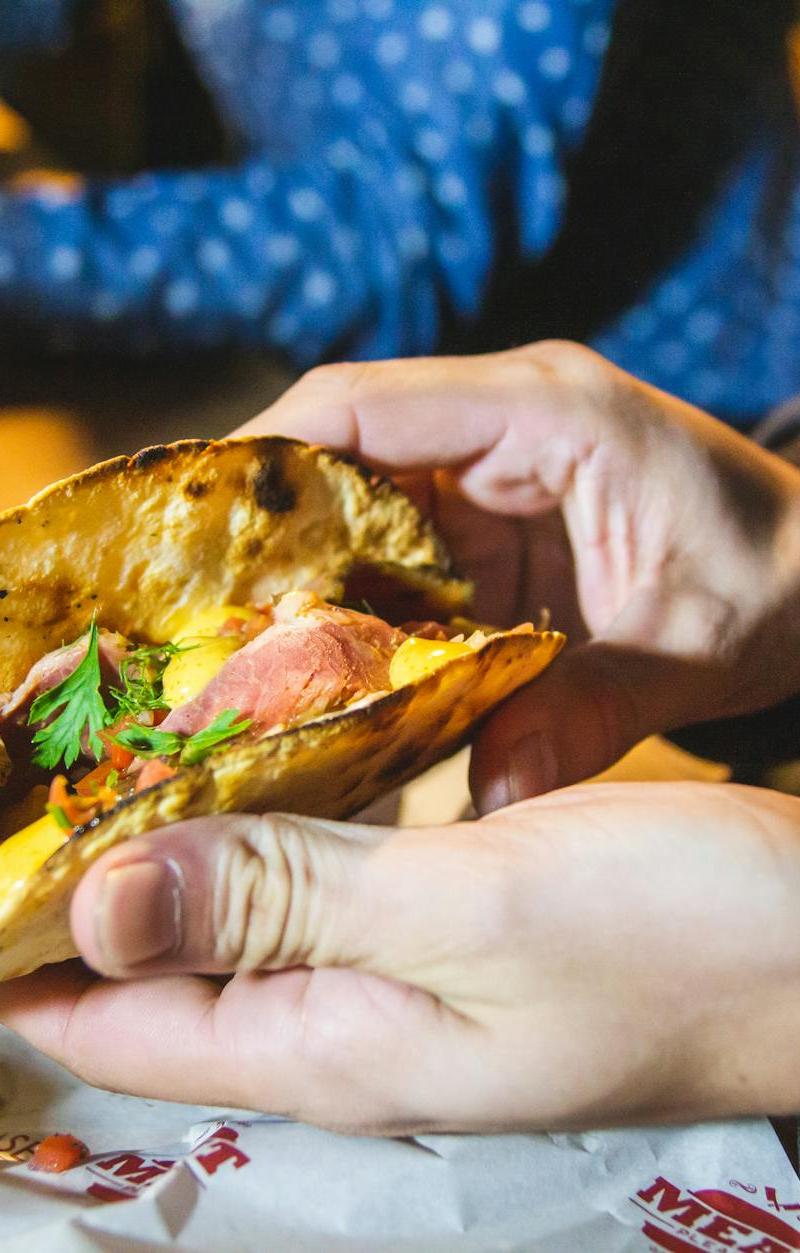 Suadero Tacos with Fire Salsa