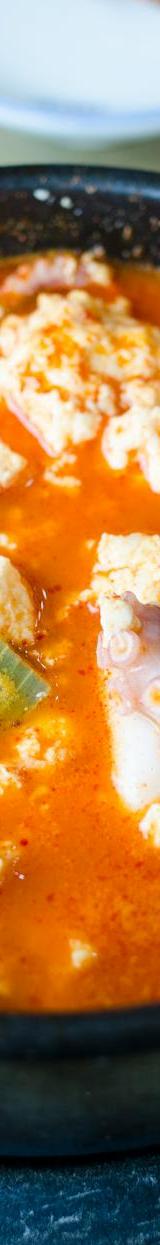 Sundubu Jjigae — Spicy Tofu Stew with Egg & Rice