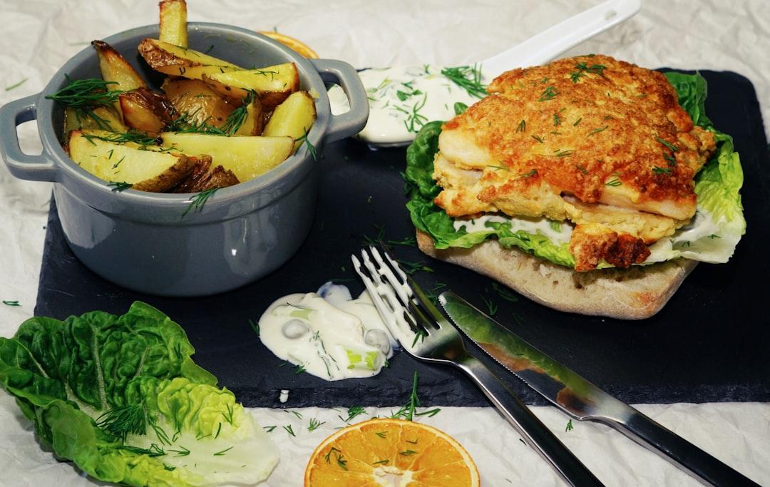 Swedish Beef Patty Sandwich with Crispy Potatoes