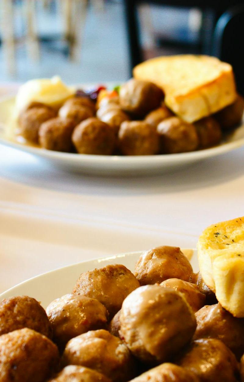 Swedish Meatball Bowl with Lingonberry Glaze