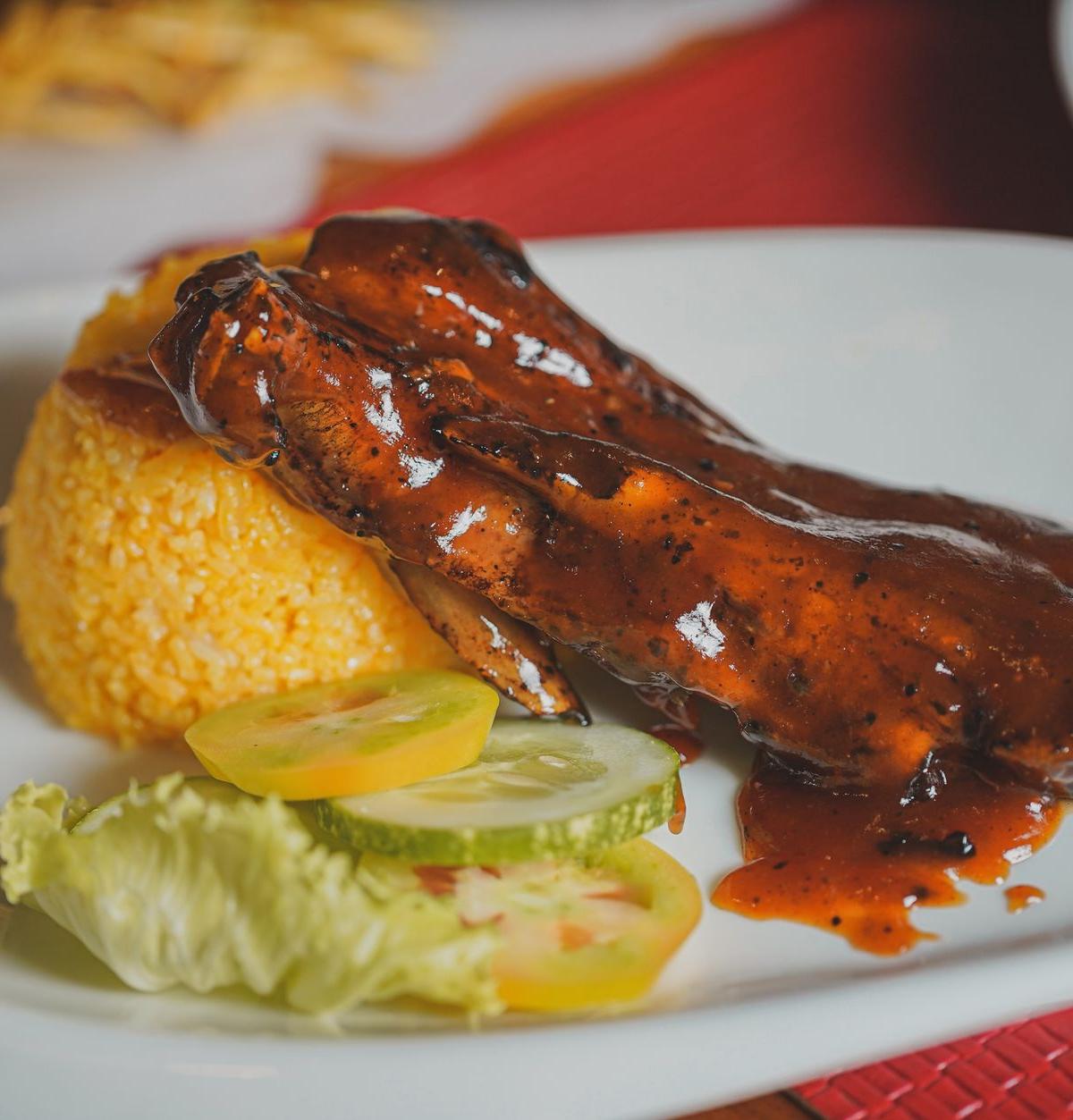 Sweet Garlic BBQ Pork Ribs with Crispy Edges
