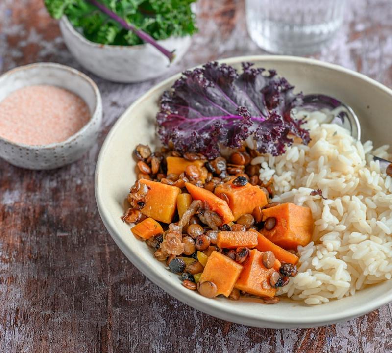 Sweet Potato Ground Beef Bowl