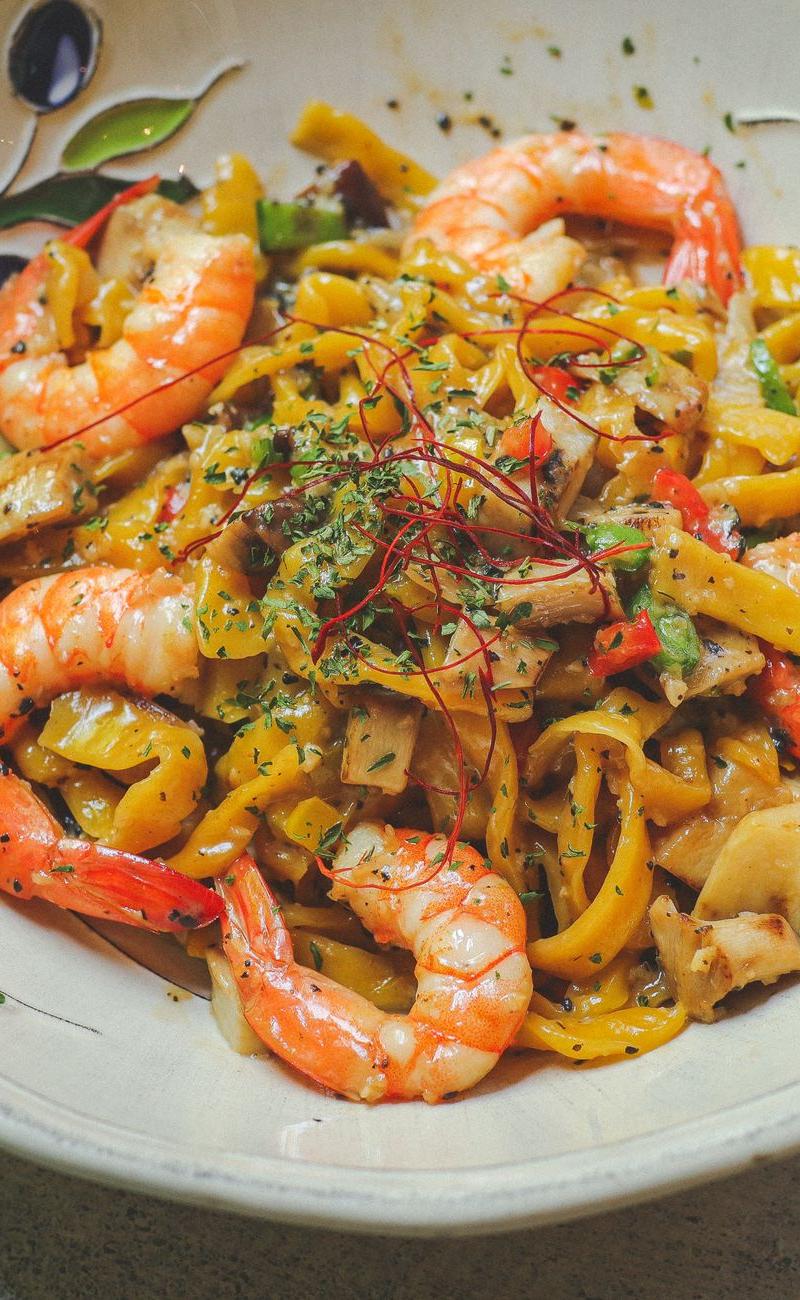 Tagliolini al Limone e Gamberi