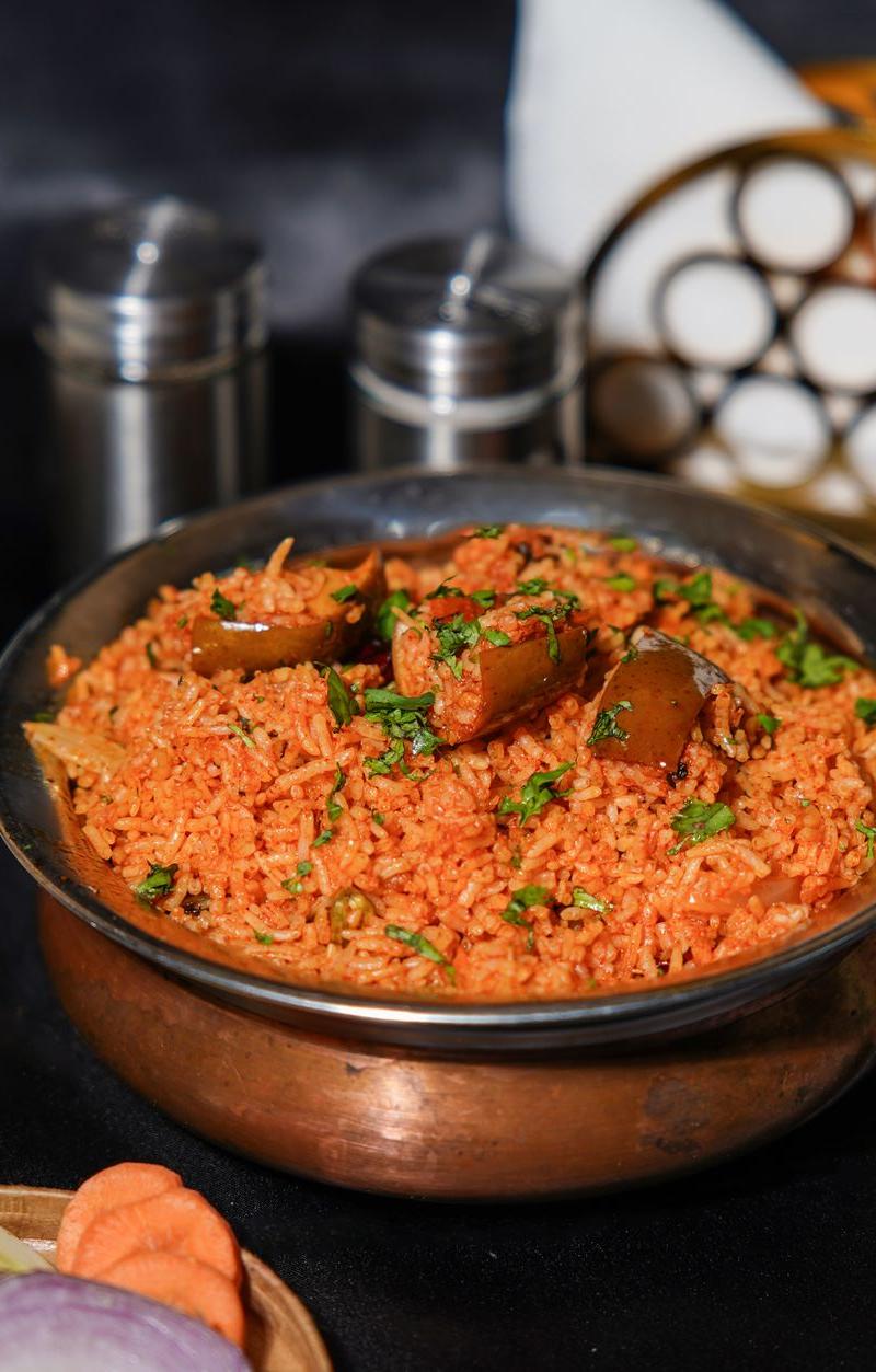 Tahiri — Turmeric Rice with Cucumber Raita