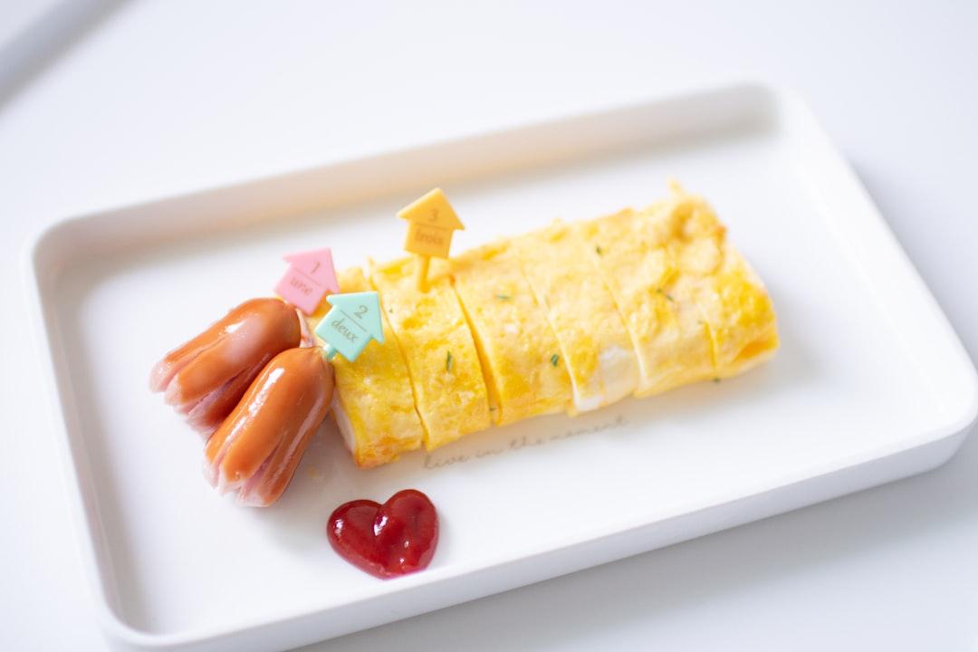 Tamagoyaki with Sausages & Ketchup