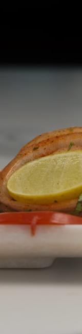 Charred Tandoori Pomfret with Green Chutney