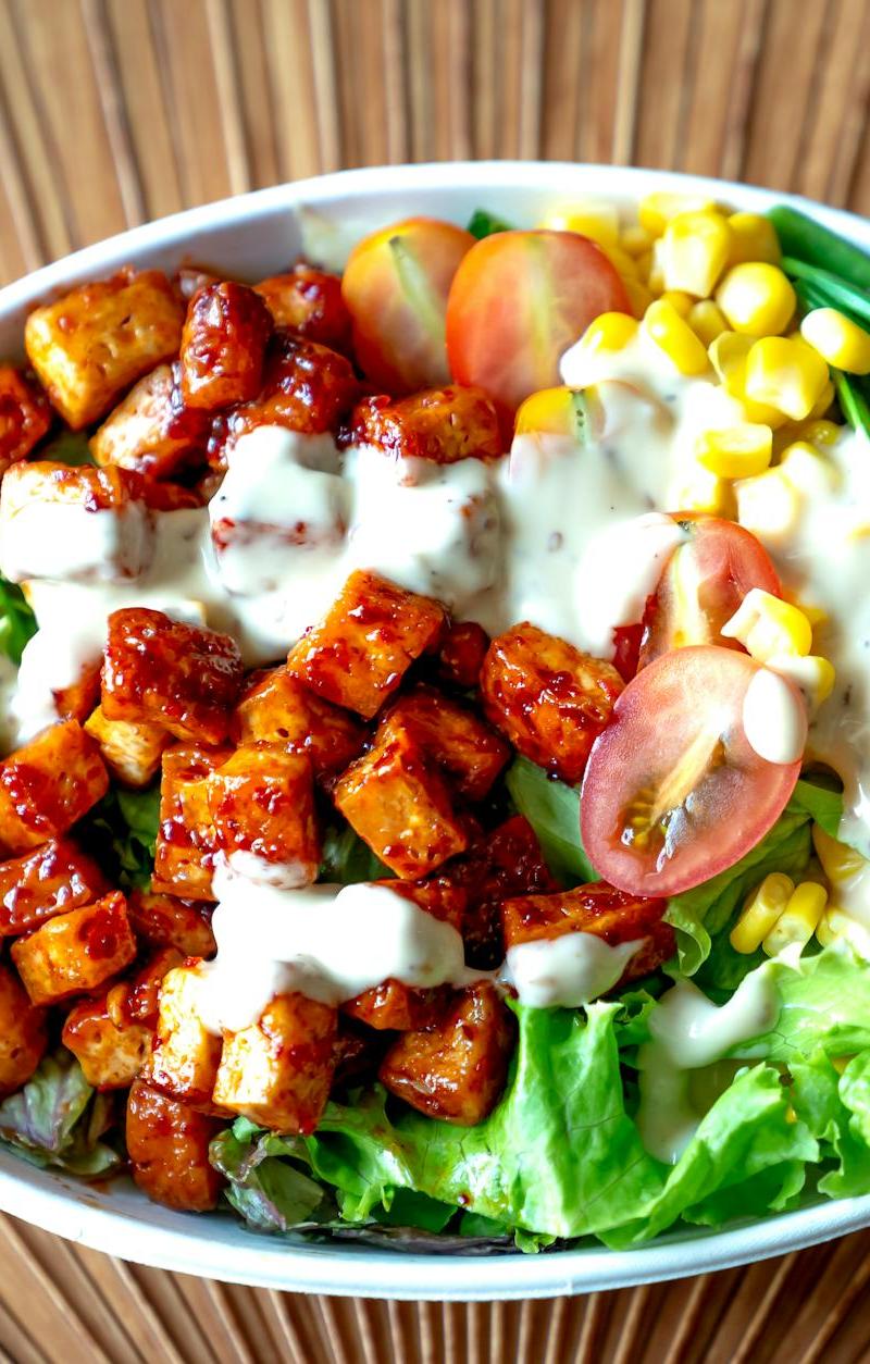 Teriyaki Tofu & Shrimp Rice Bowl