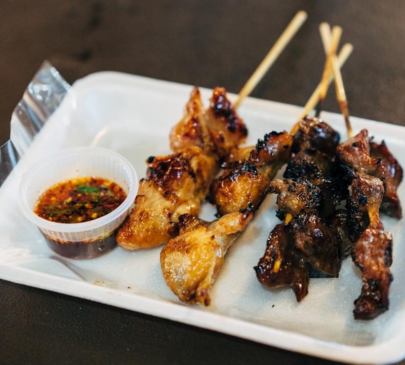 Thai Chin Ping (Grilled Mixed Meat Skewers)