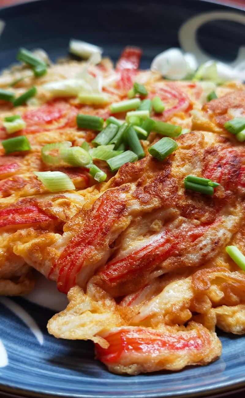 Thai Crab Omelette Over Rice
