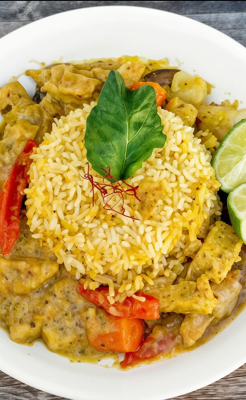 Thai Curry Paste Fried Rice with Lime