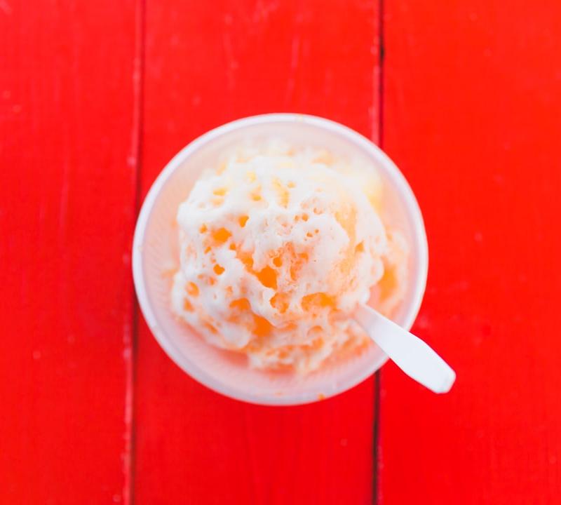 Thai Iced Tea Rolled Ice Cream
