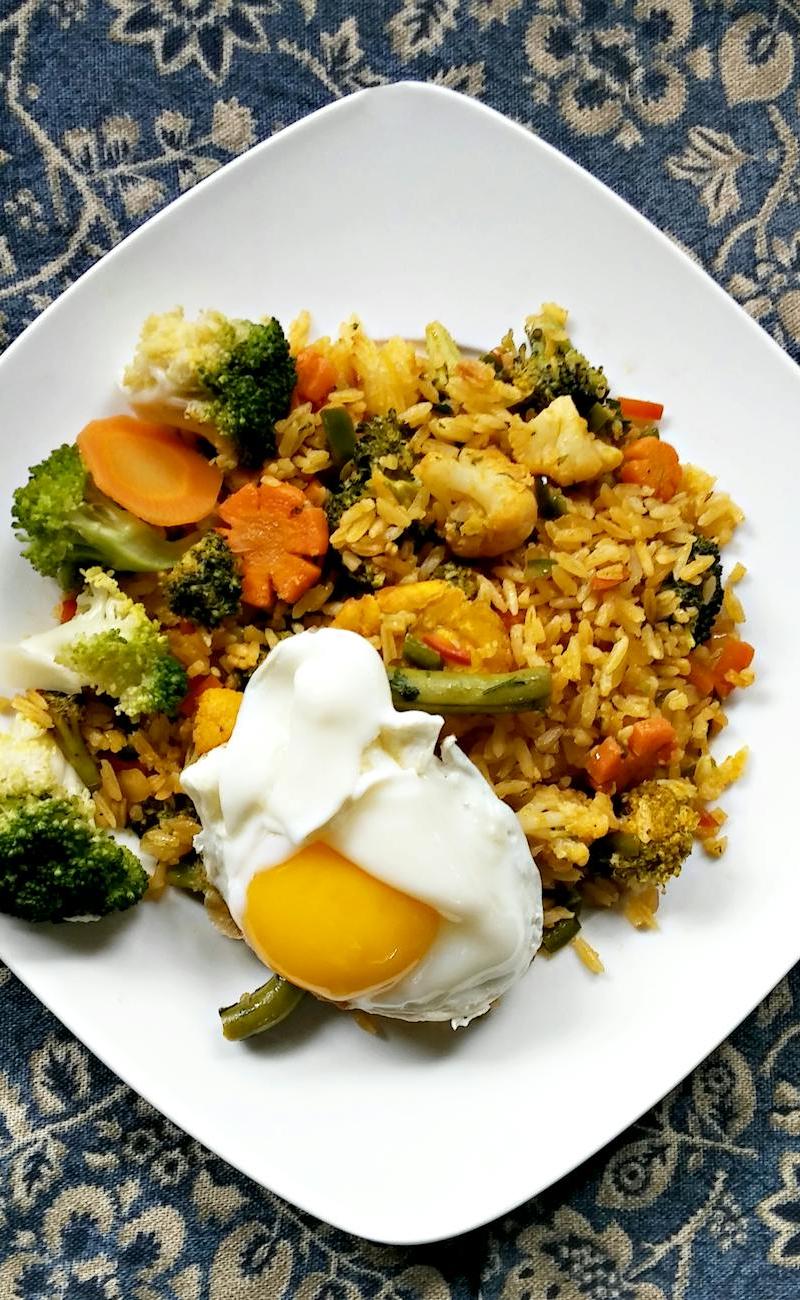 Thai Pineapple Fried Rice with Egg & Greens