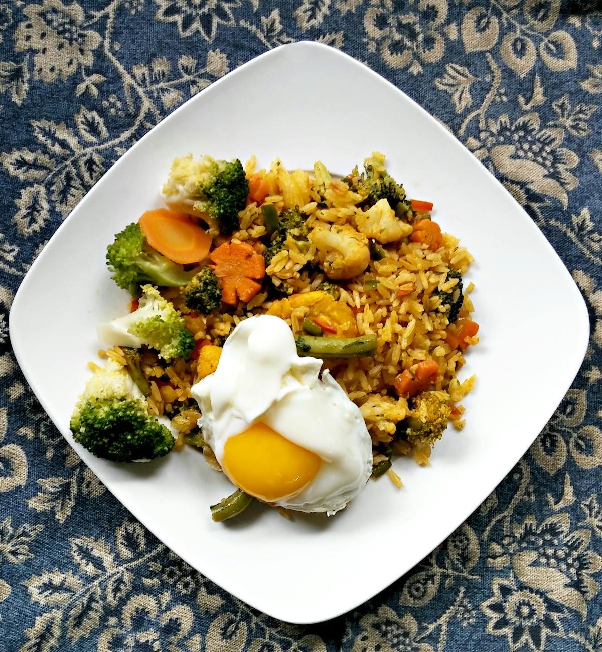 Thai Pineapple Fried Rice with Egg & Greens