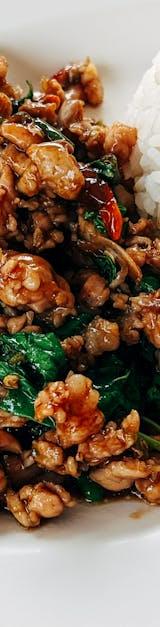Thai Pork Larb with Fresh Basil & Lime