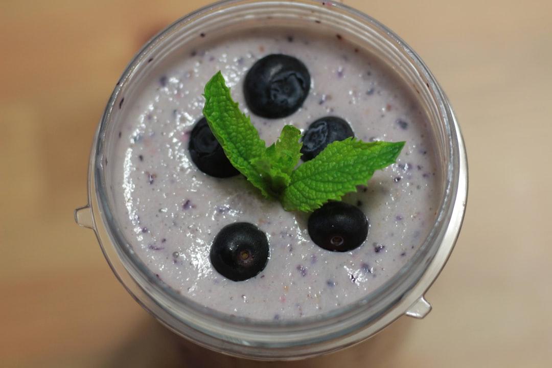 Thick Blueberry Protein Smoothie