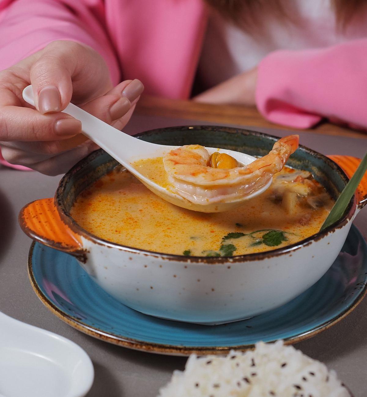20-Min Tom Kha Kung with Jasmine Rice