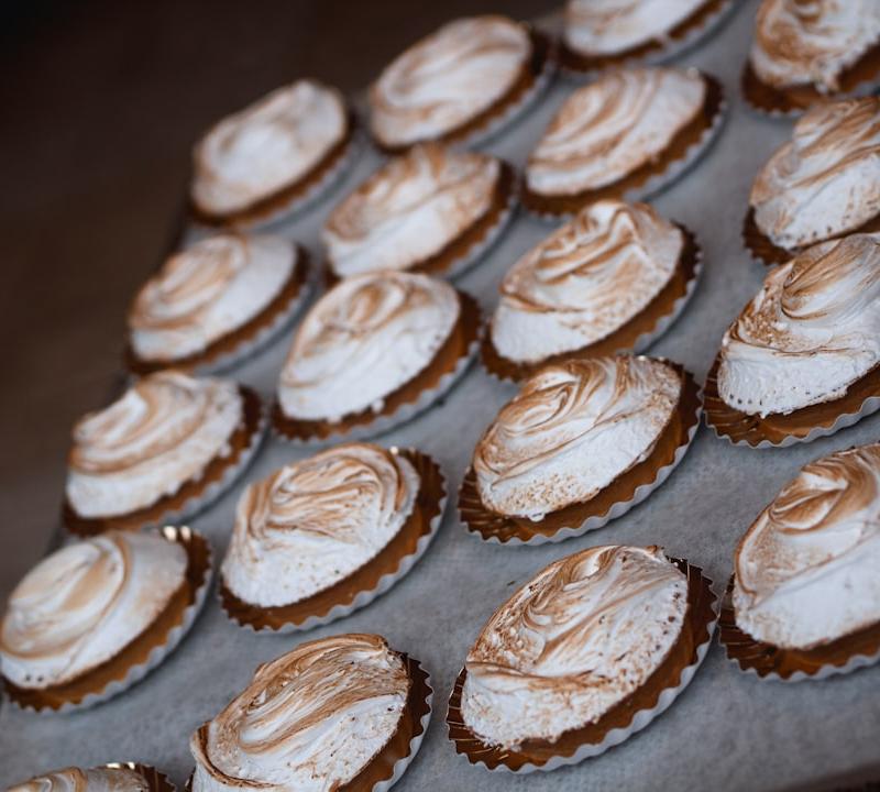 Torched Lemon Curd Tarts with Quick Meringue