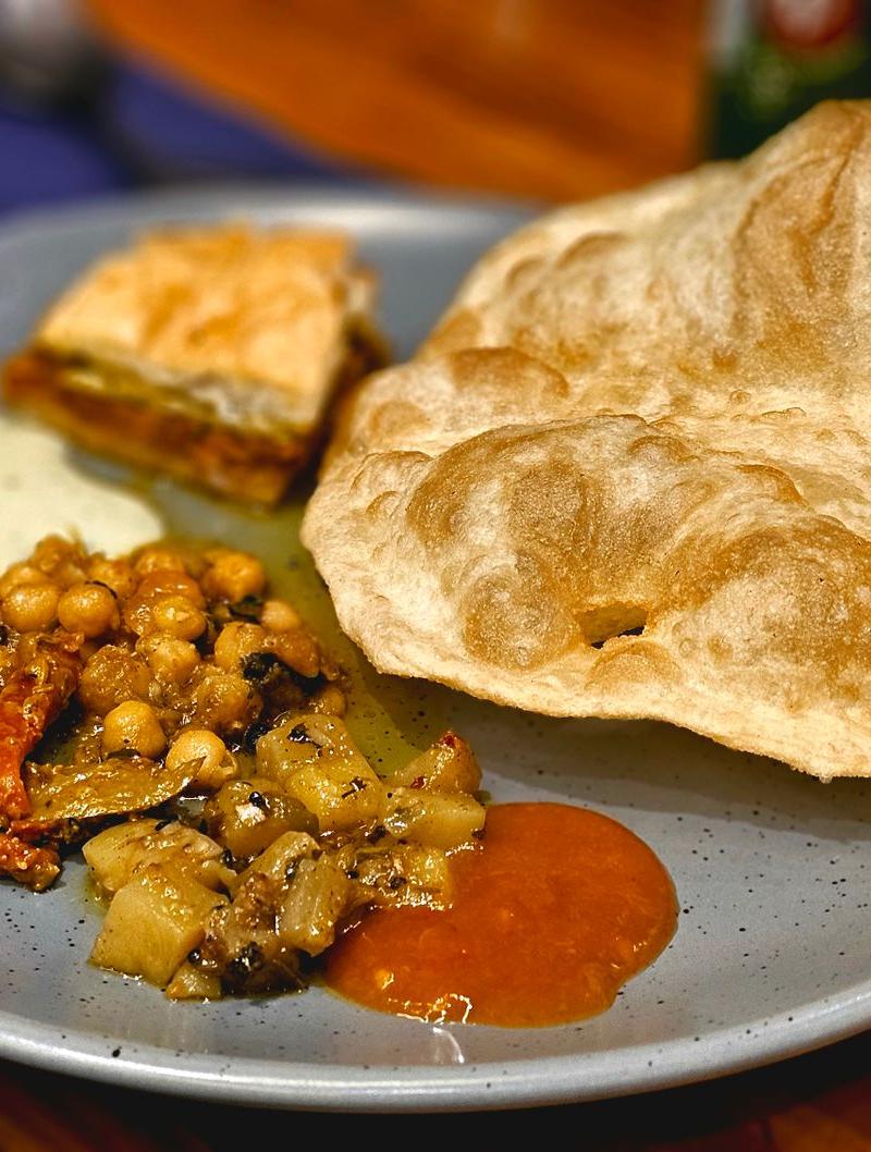 Trinidad Doubles with Curry Chickpeas