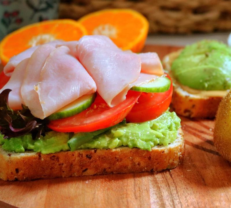 Turkey Avocado Club with Fruit