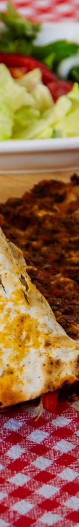 Turkish Lahmacun with Lemon & Quick Salad