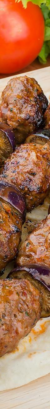 Turkish Lamb & Eggplant Kebab Plate
