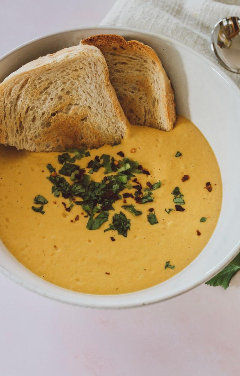 20-Min Turkish Red Lentil Soup with Crispy Bread