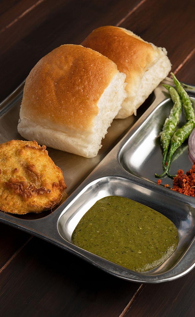 Vada Pav — Crispy Potato Fritters & Chutneys