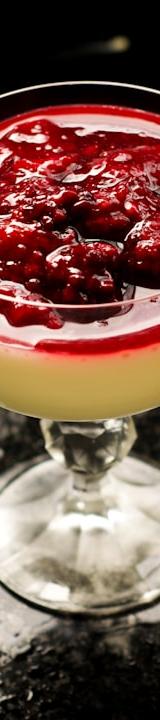 Vanilla Panna Cotta with Berry Compote