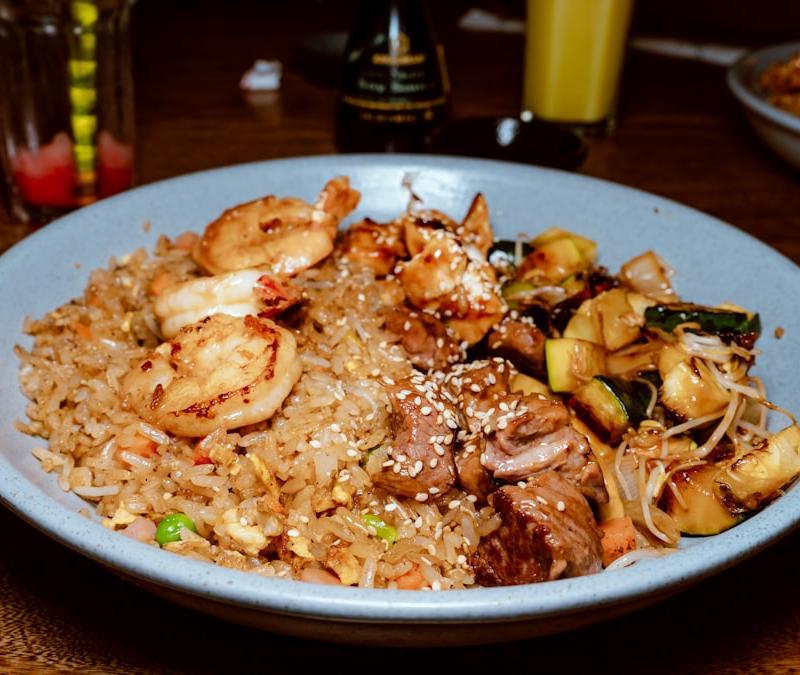 Vietnamese Fried Rice with Shrimp and Chicken