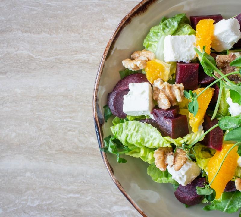 Warm Beet & Goat Cheese Salad