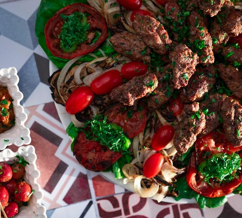 West African Suya Beef Platter