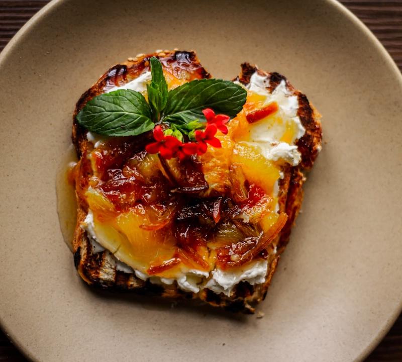 Whipped Ricotta Toast with Hot Honey