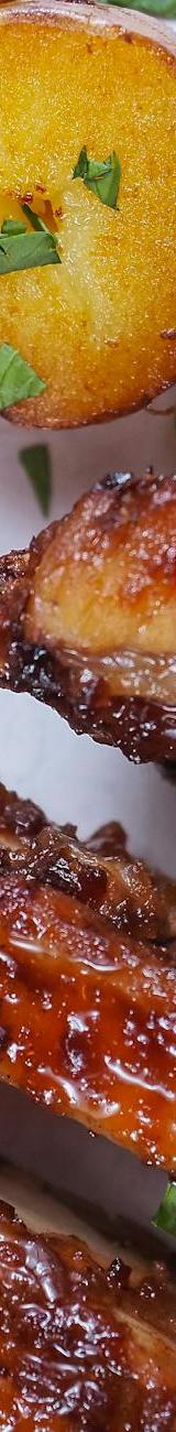 25-Min Wuxi Glazed Ribs with Roasted Potatoes