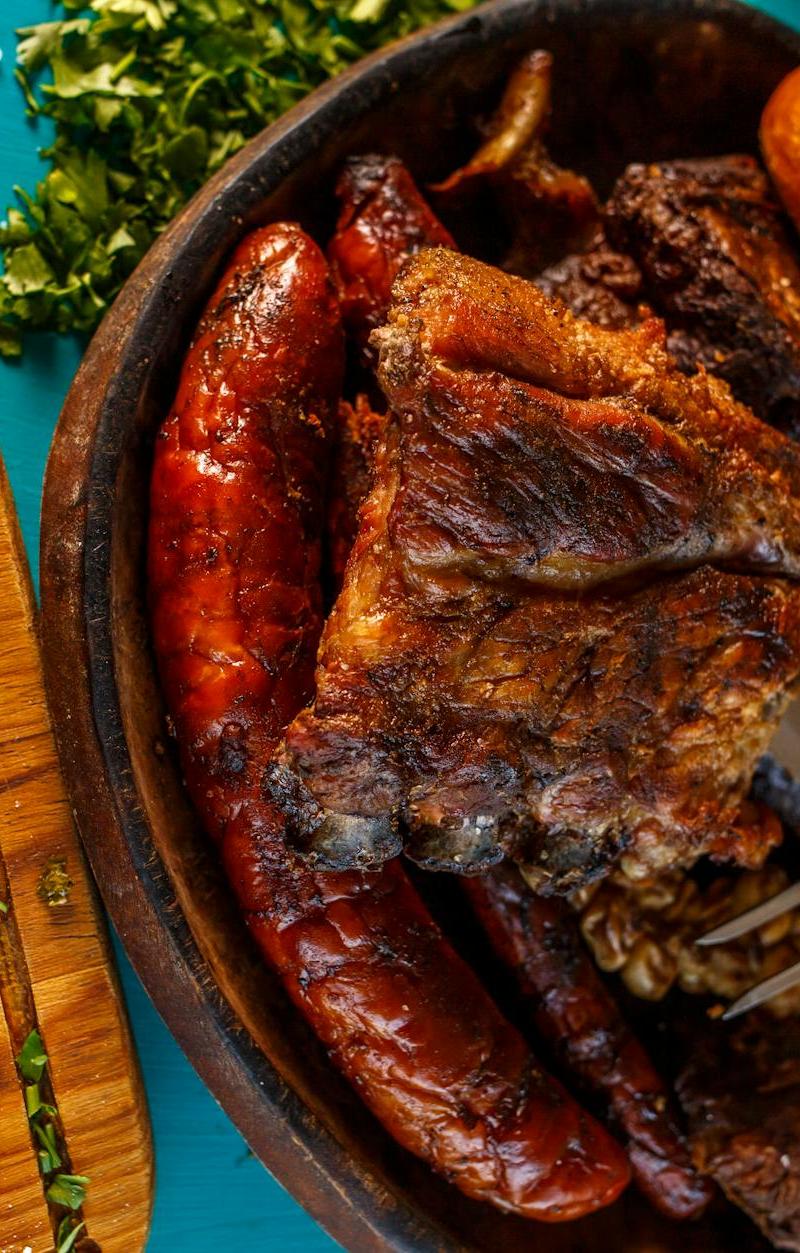 Greek Village Pork Chops with Sausage & Peppers