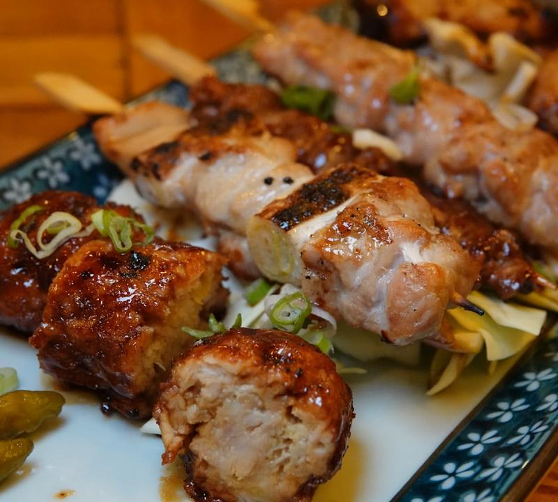 20-Min Yakitori Chicken with Shishito & Cabbage