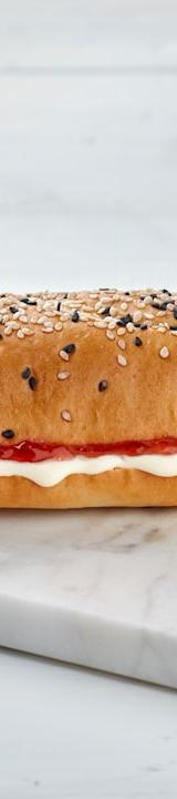 Yogurt Bagel with Jam & Honey