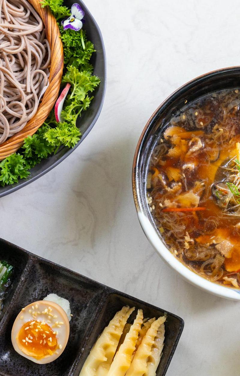 Zaru Soba with Dipping Broth & Soft Egg