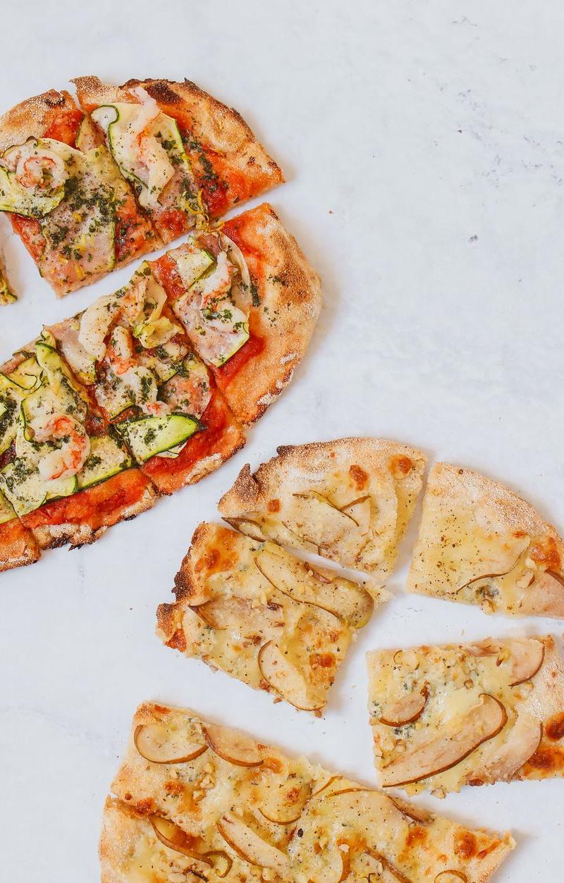 Crispy Pesto Mozzarella Flatbread